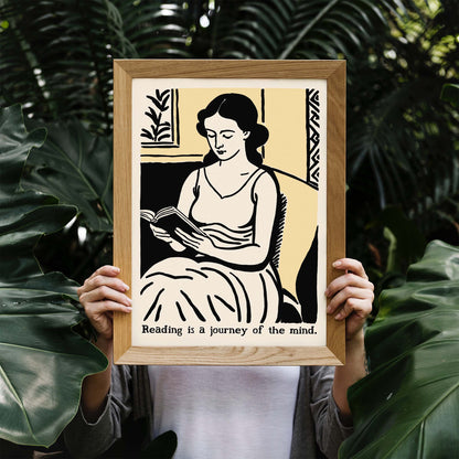 Woman Reading Book Lover Poster Print