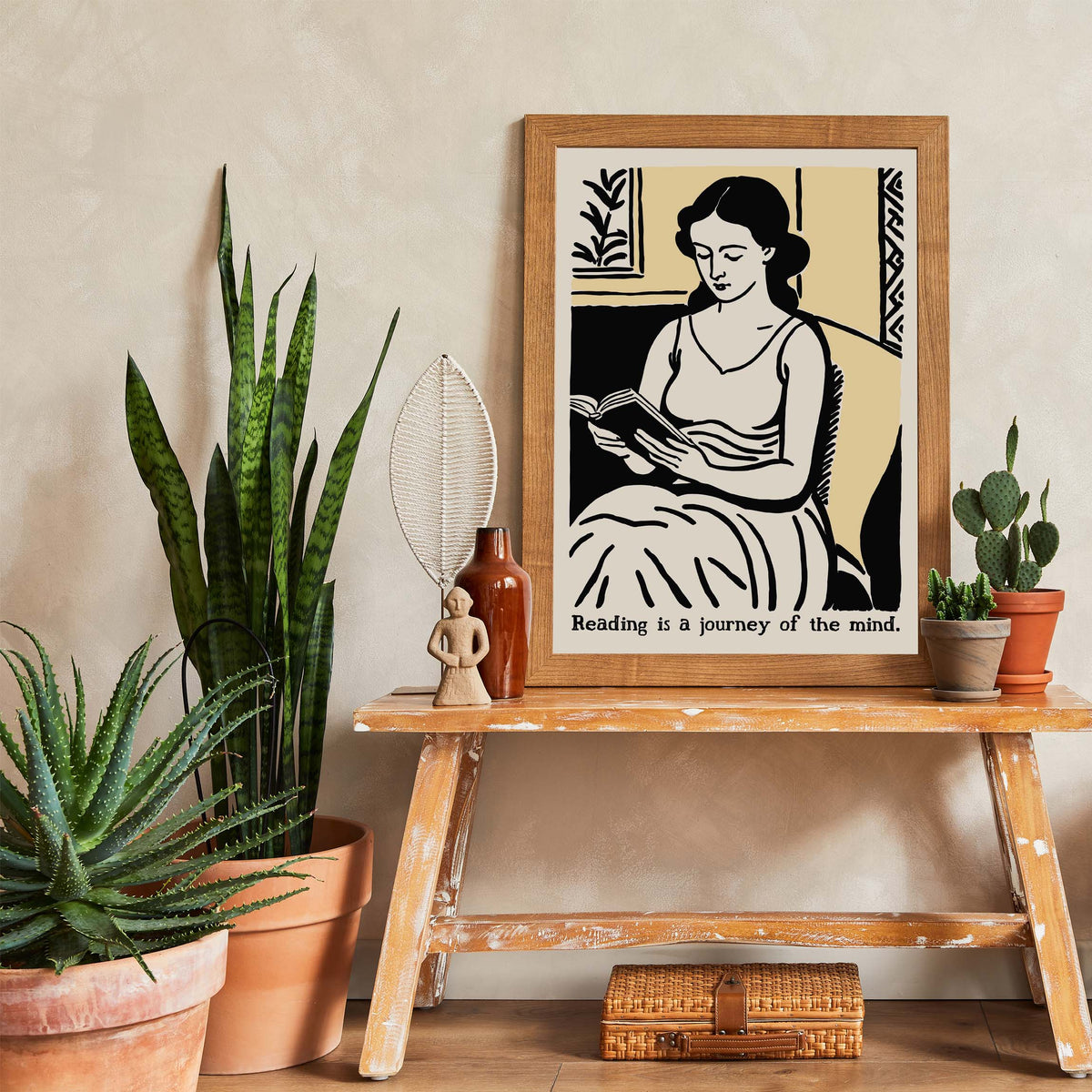 Woman Reading Book Lover Poster Print