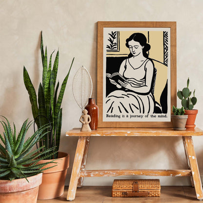 Woman Reading Book Lover Poster Print