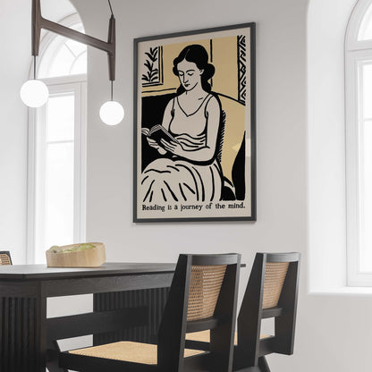 Woman Reading Book Lover Poster Print