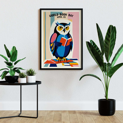 World Book Day Owl Poster Print