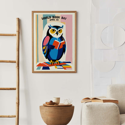 World Book Day Owl Poster Print
