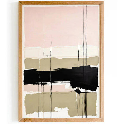 Abstract Pastel Pink Wall Art for Unique Home Decor - HypeSheriff