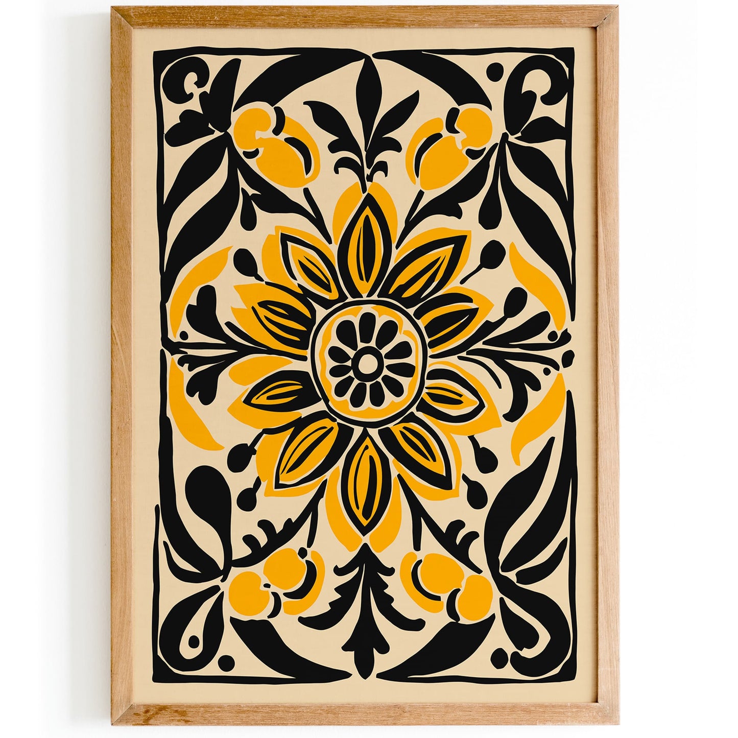 Rustic Hand Drawn Abstract Nature Art Print