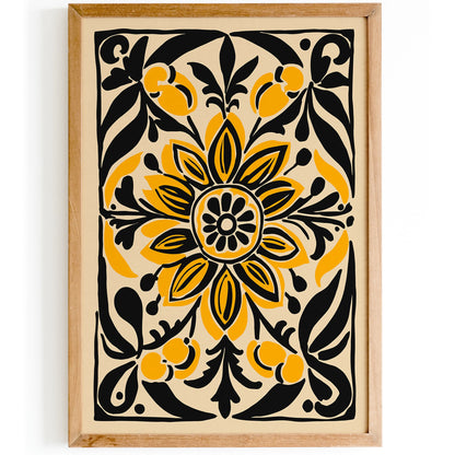 Rustic Hand Drawn Abstract Nature Art Print