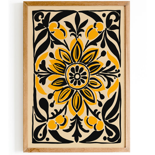 Rustic Hand Drawn Abstract Nature Art Print