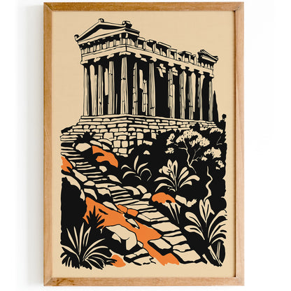 Acropolis of Athens Greece Ancient Architecture Poster