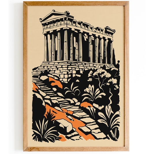 Acropolis of Athens Greece Ancient Architecture Poster