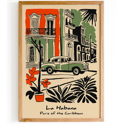La Habana Cuba Poster - Eclectic Travel Wall Art