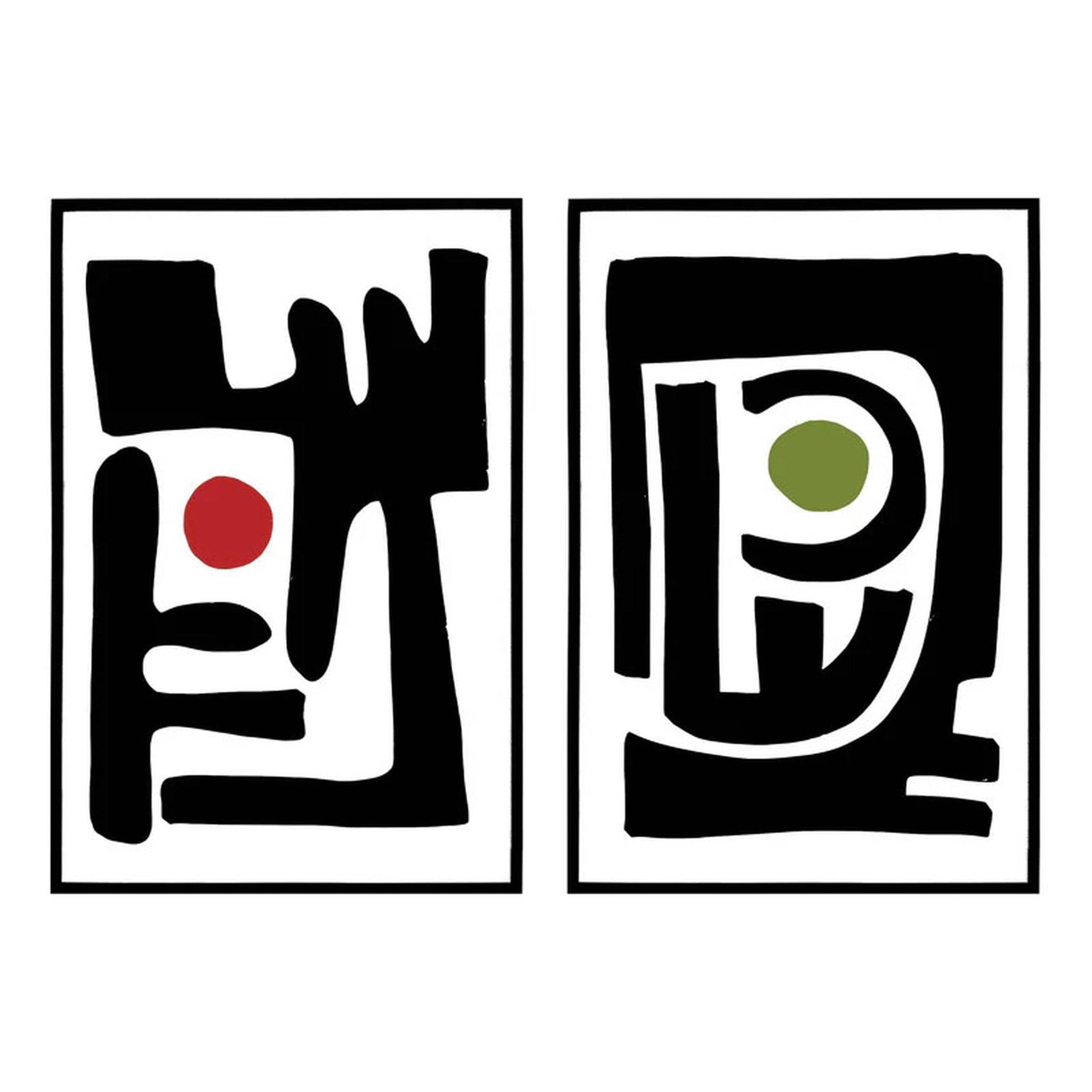 Set of 2 Black Geometric Modern Art Posters - HypeSheriff