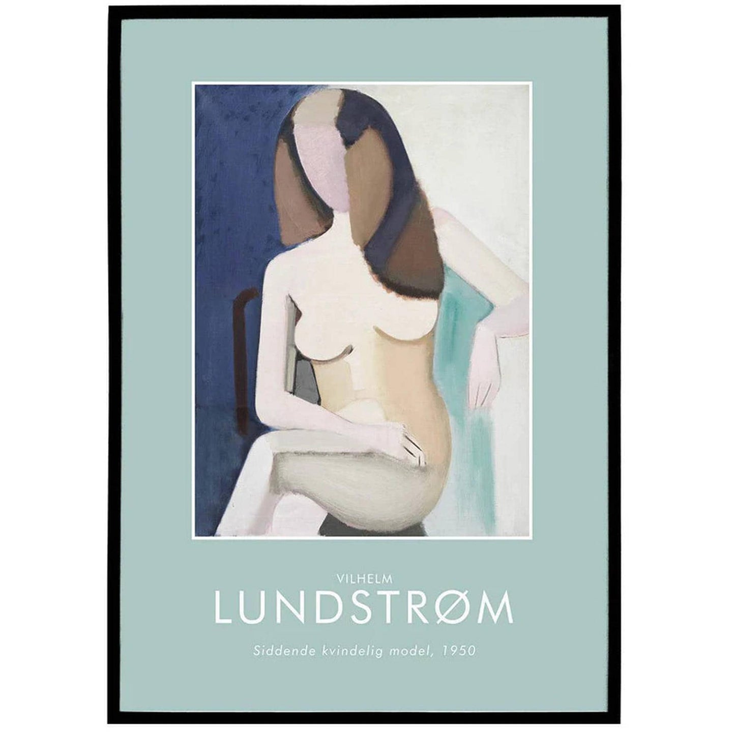 V. Lundstrøm, Sitting Woman Poster - HypeSheriff