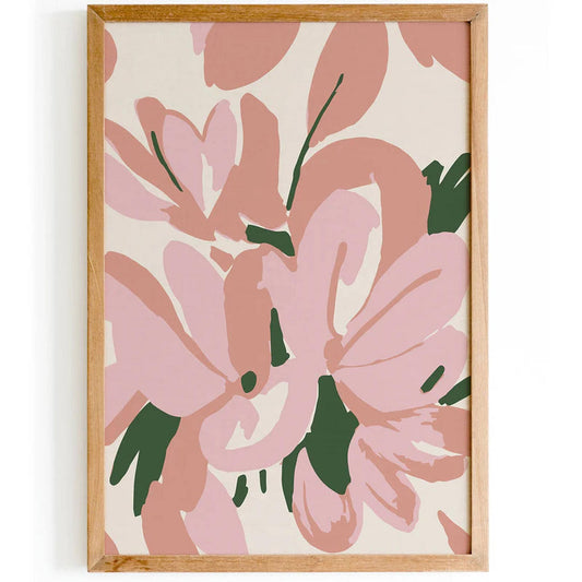 Abstract Pastel Flowers Poster Print - HypeSheriff