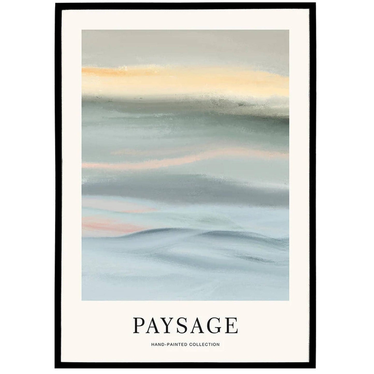 Pastel Sea Paysage No6 Handdrawn Poster - HypeSheriff