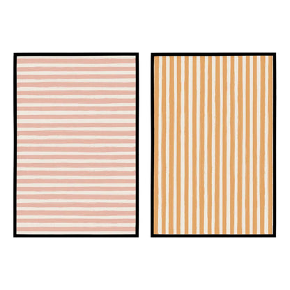 Set of 2 matching pastel abstract posters - HypeSheriff