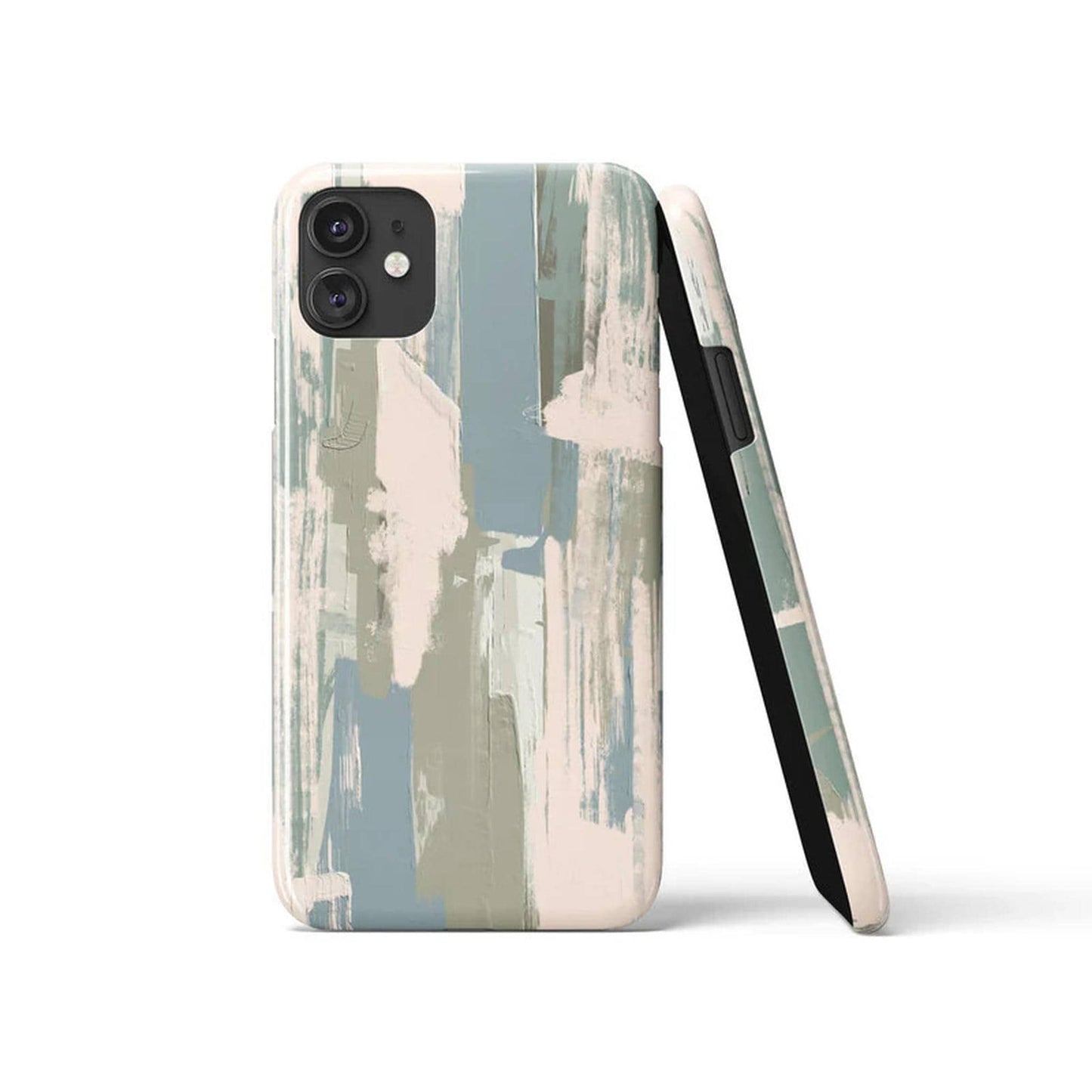 Pastel Blue Abstract Painting iPhone Case - HypeSheriff