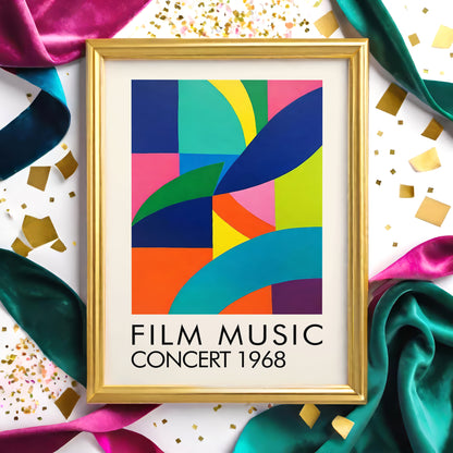 Film Music Concert Colorful Modern Print