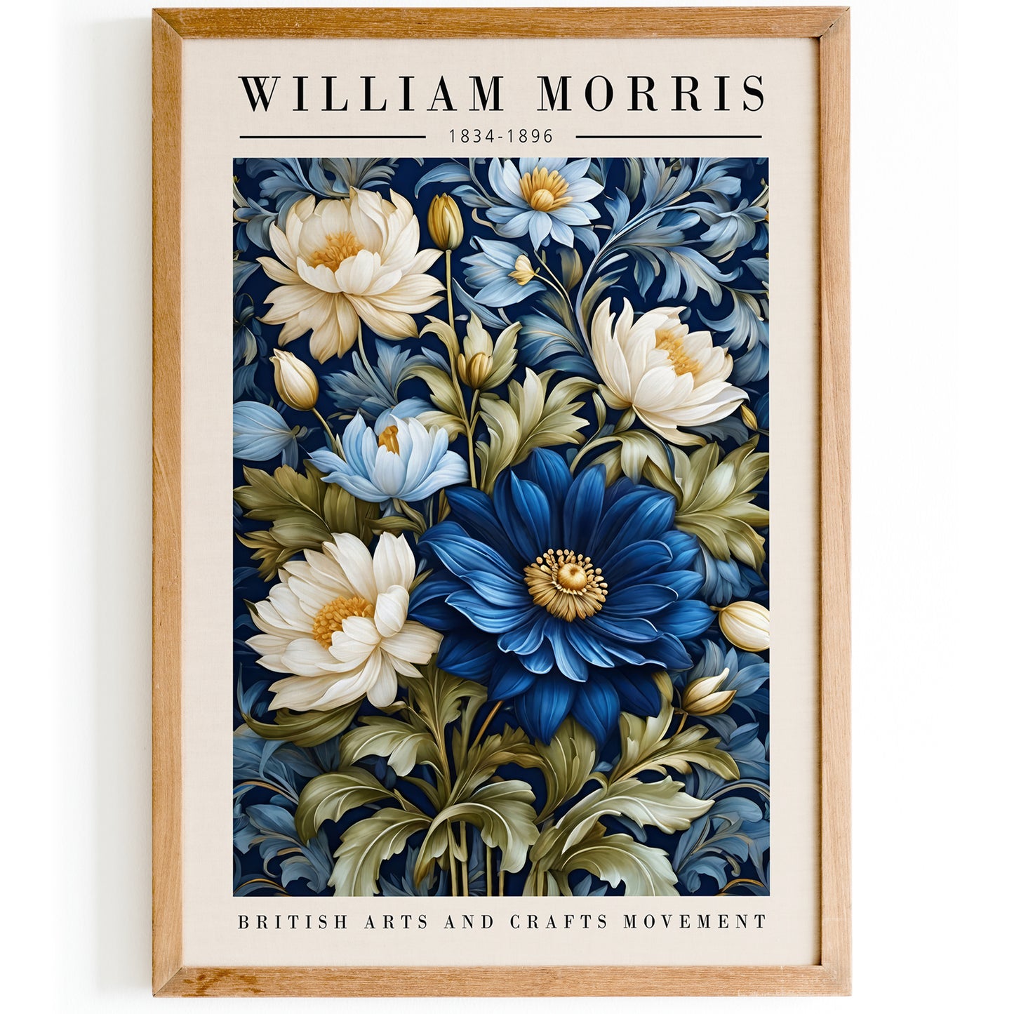 W. Morris Blue Botanical Art Print 2024