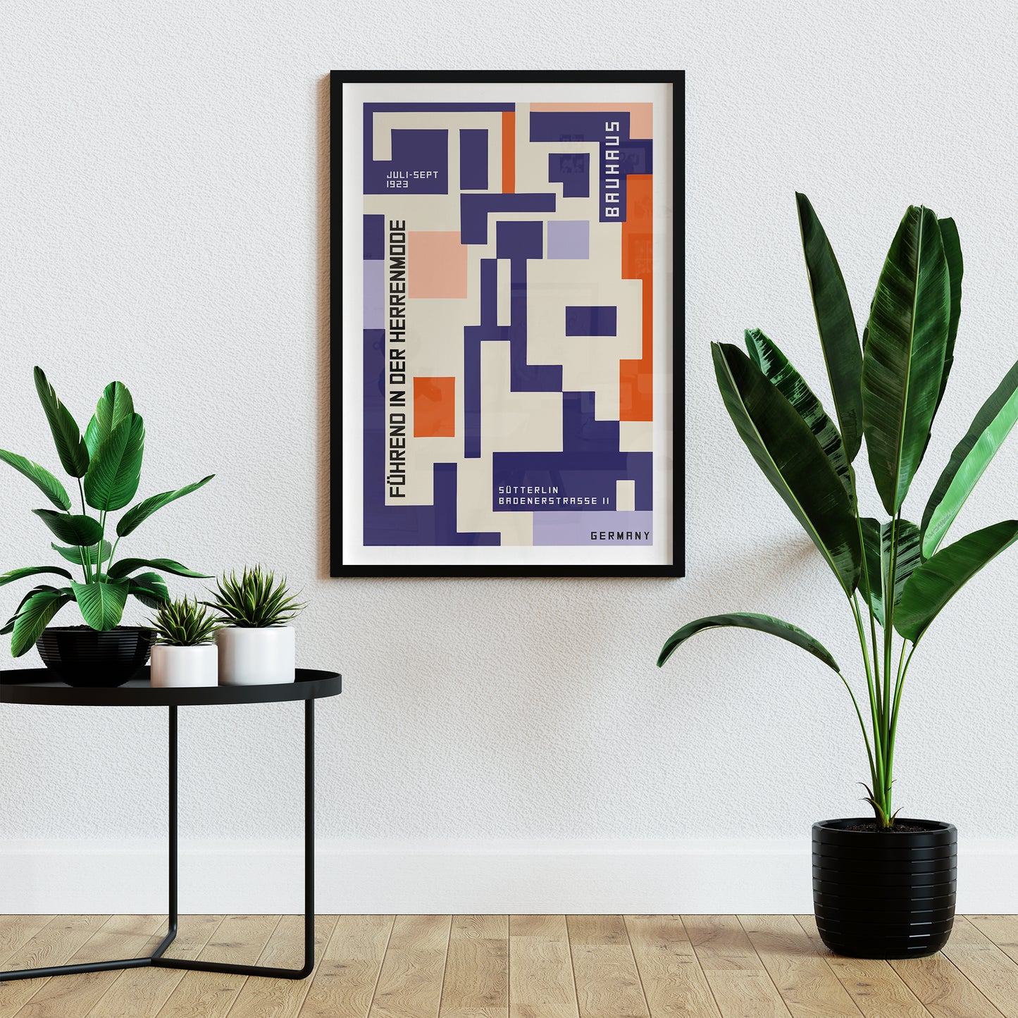 Purple Bauhaus Geometric Art Print