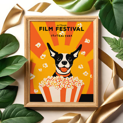 Central Park Film Festival Funny Dog Poster