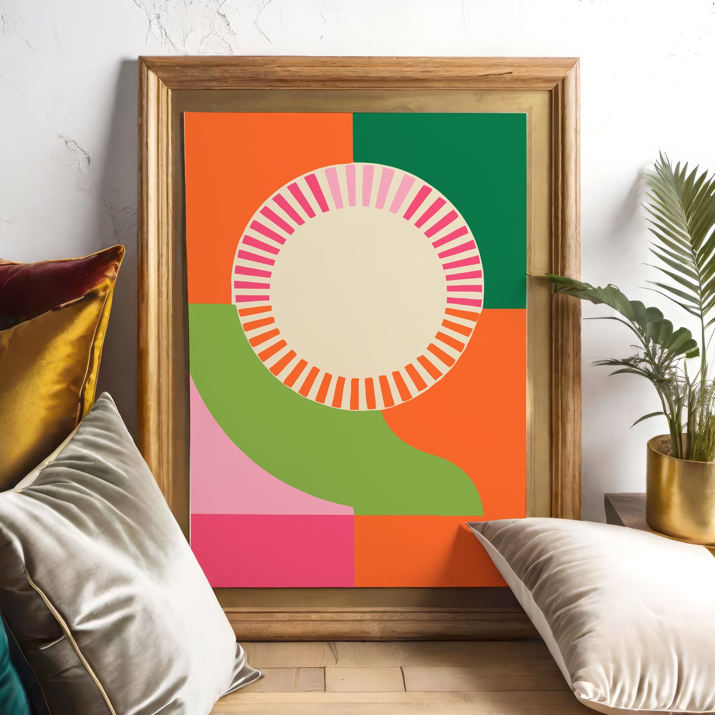 Mid Century Modern Colorful Print 2024