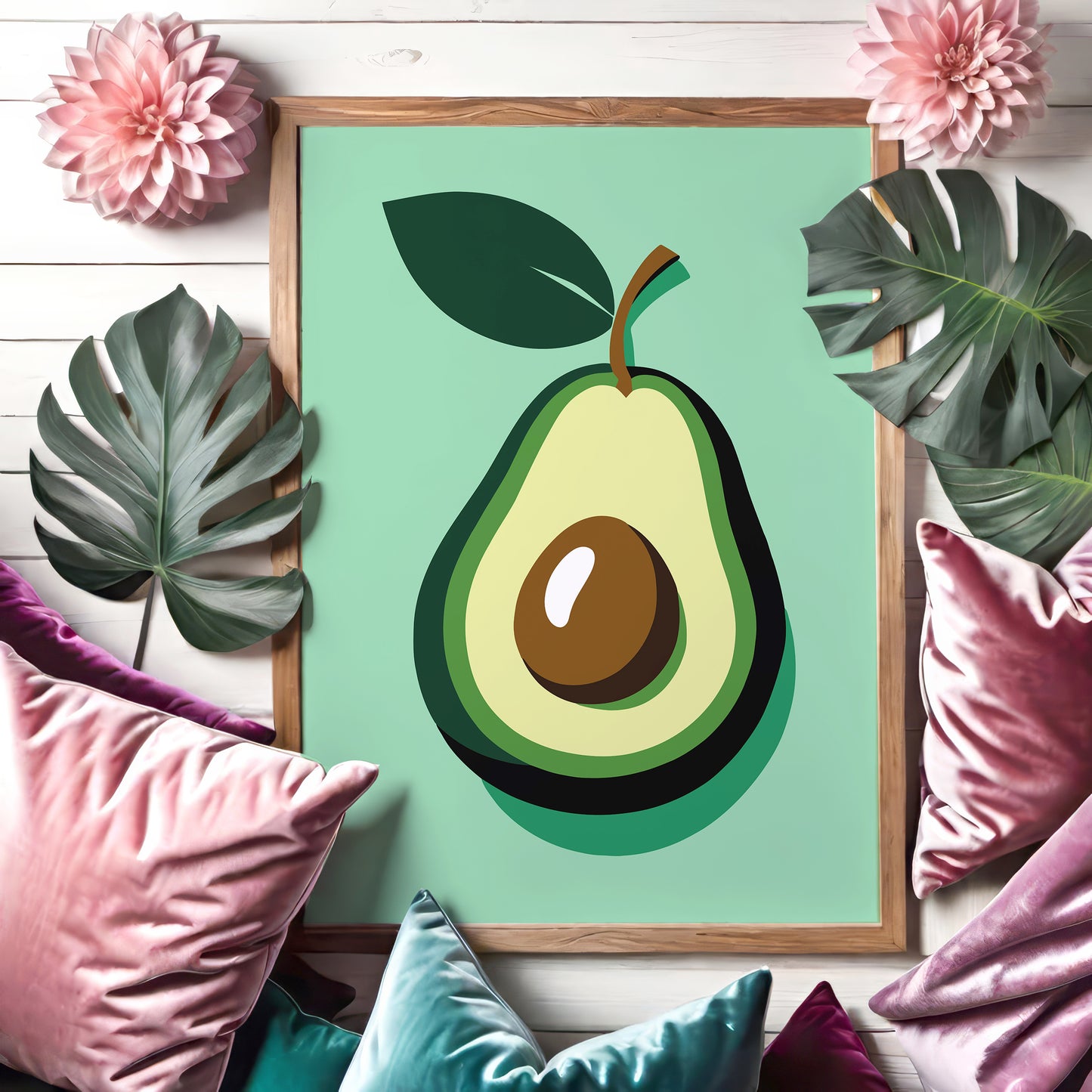 Avocado Minimalist Kitchen Wall Art