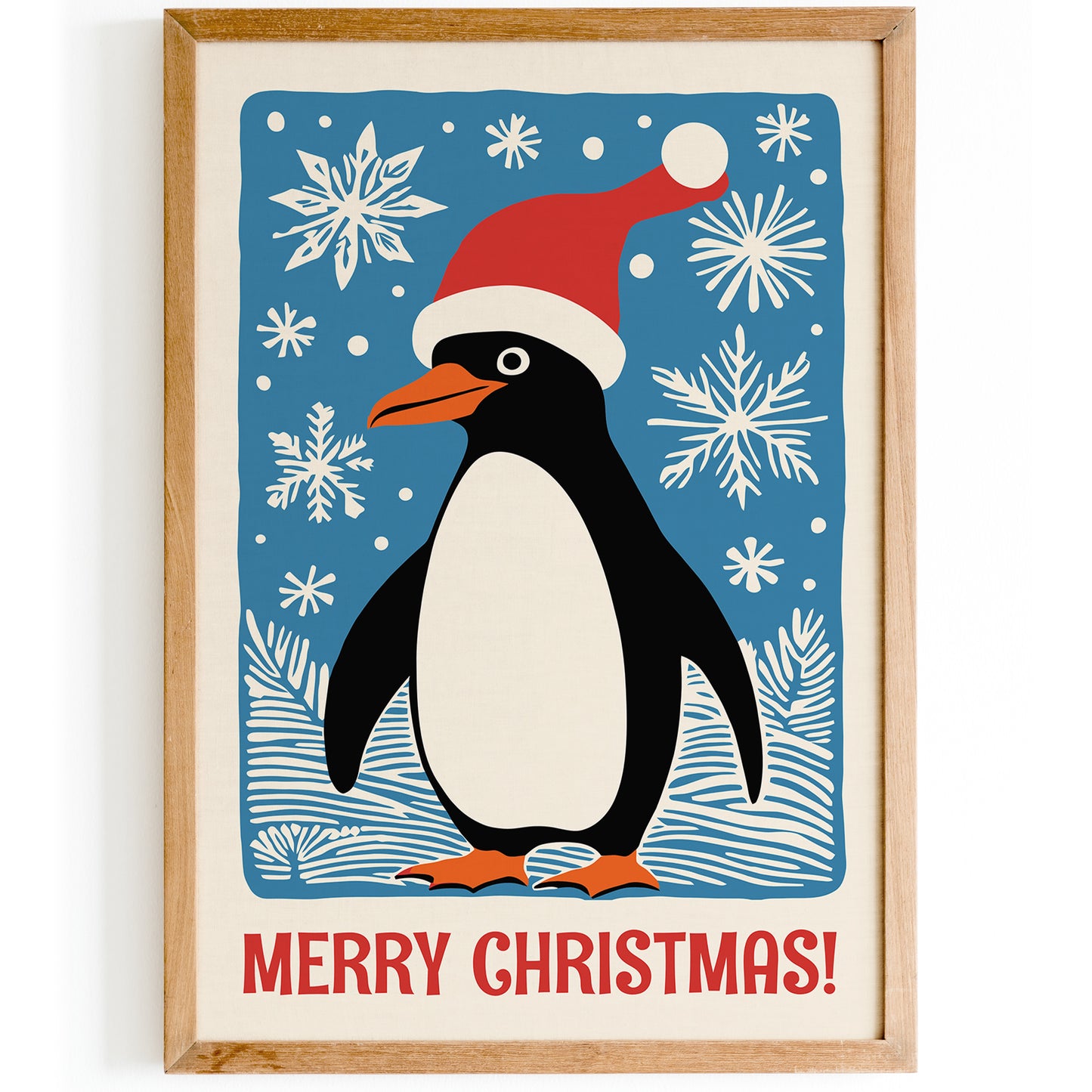 Merry Xmas Cute Penguin Poster