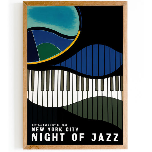 NYC Night of Jazz Retro Poster