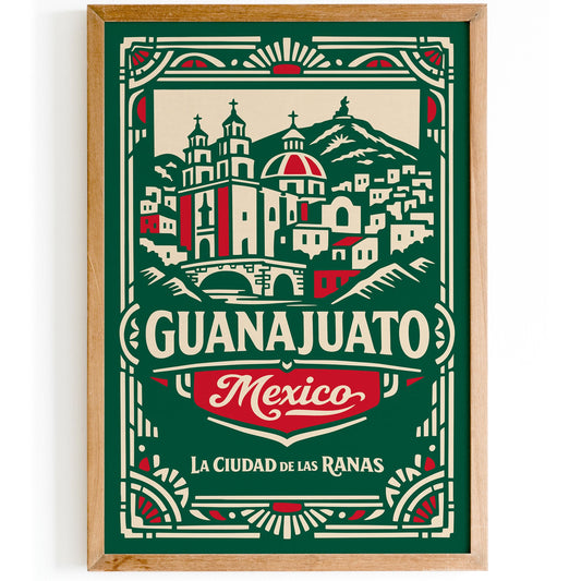 Guanajuato Mexico Cityscape Wall Art Poster Print