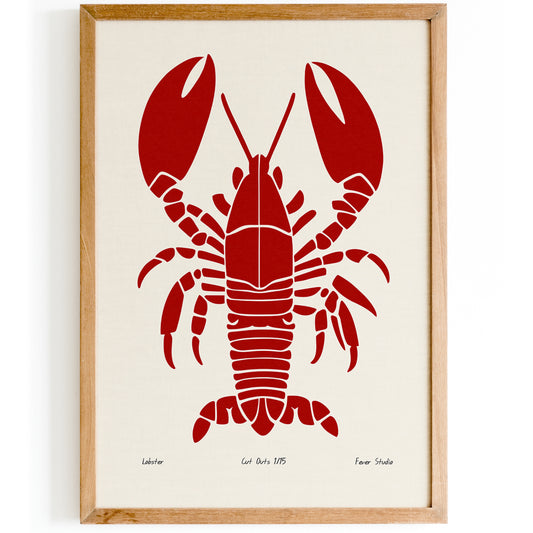 Retro Red Lobster Poster