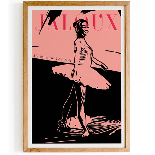 Jaloux Vintage French Ballerina Pink Poster