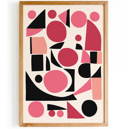 Mid Century Modern Geometric Shapes Art Print