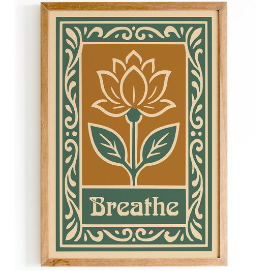 Breathe Art Print - Floral Wall Art