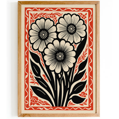 Retro Licnout Floral Wall Art