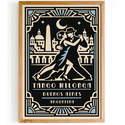 Buenos Aires Tango Poster – Argentina Dance Wall Art