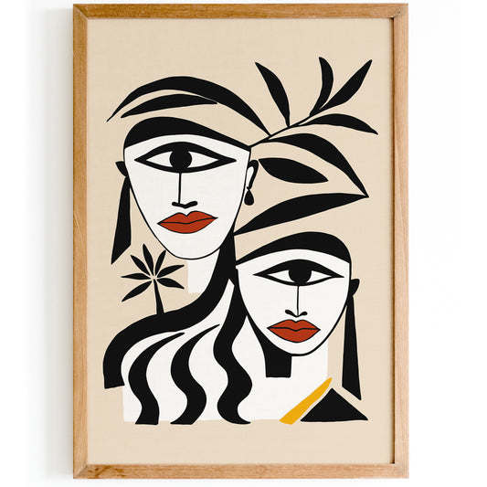 Modern Abstract Women Art Print