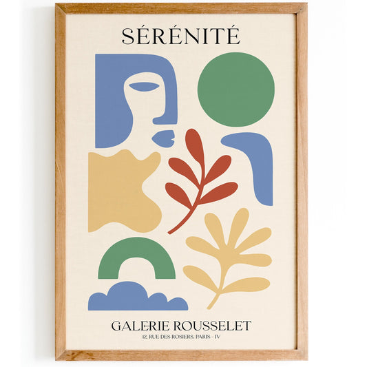 Serenité Poster - French Abstract Paris Gallery Wall Art