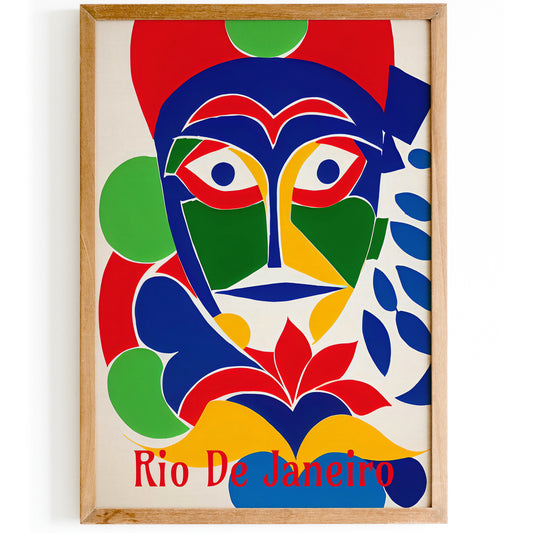 Rio De Janeiro Colorful Mask Wall Art