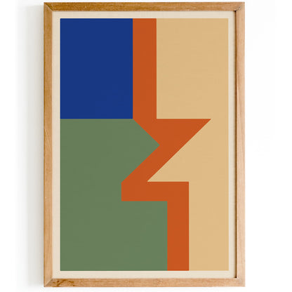 Modern Geometric Color Block Poster
