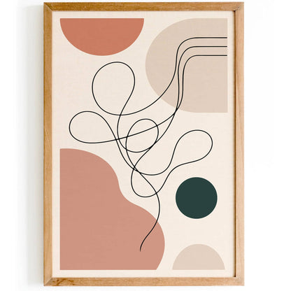 Neutral Aesthetic Line Art Print 2025