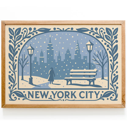New York City Winter Wall Art Print