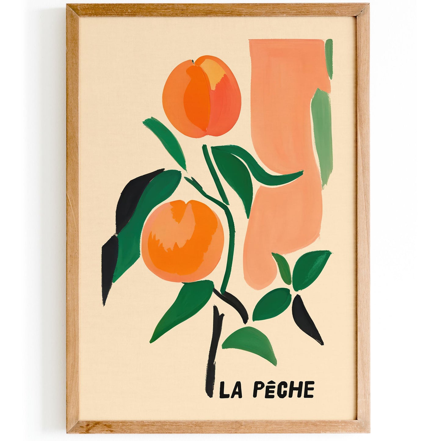 La Peche Peach Botanical Art Print
