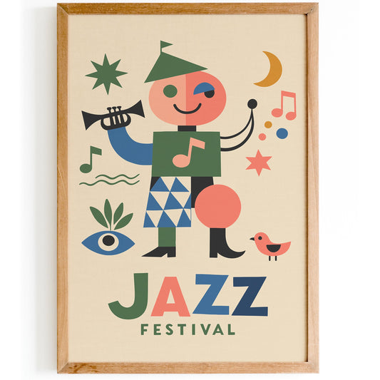 Retro Jazz Festival Music Poster