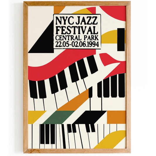 Vintage NYC Jazz Festival Poster Print