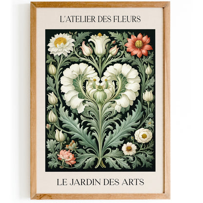 L'Atelier des Fleurs Poster in William Morris Style