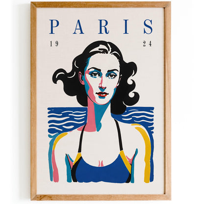 Paris 1924 Swim Poster