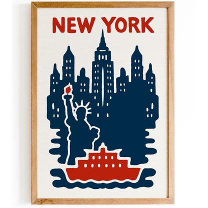 New York Skyline Wall Art Poster