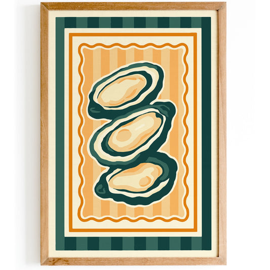 Italian Oyster Print - Vintage Kitchen Decor