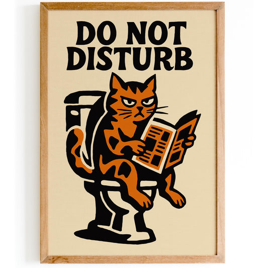 Do Not Disturb Cat Poster