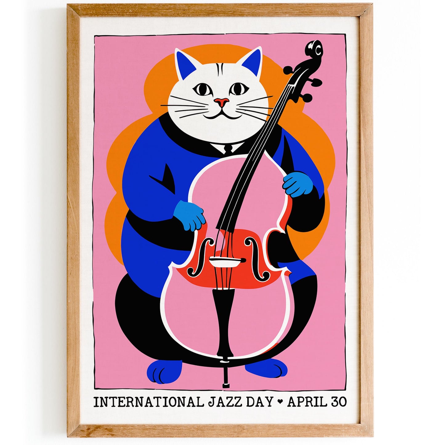 International Jazz Day Cat Poster