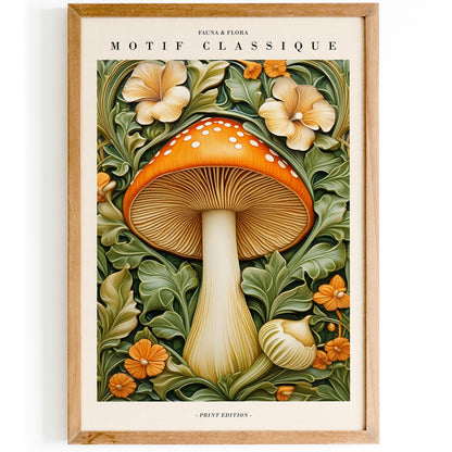 Vintage Morris Mushroom Art Print